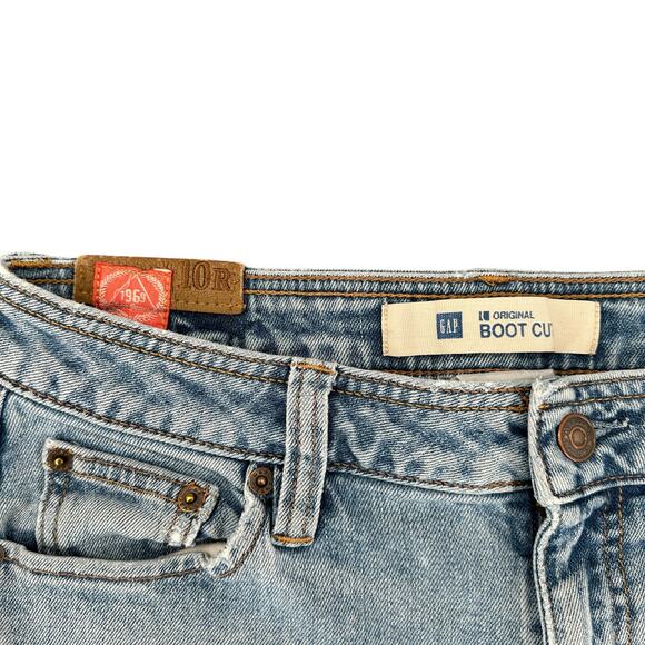 Vintage Gap "1969" Custom Upcycled Cut-Off Denim Jean Shorts Distressed 10 - Picture 4 of 6